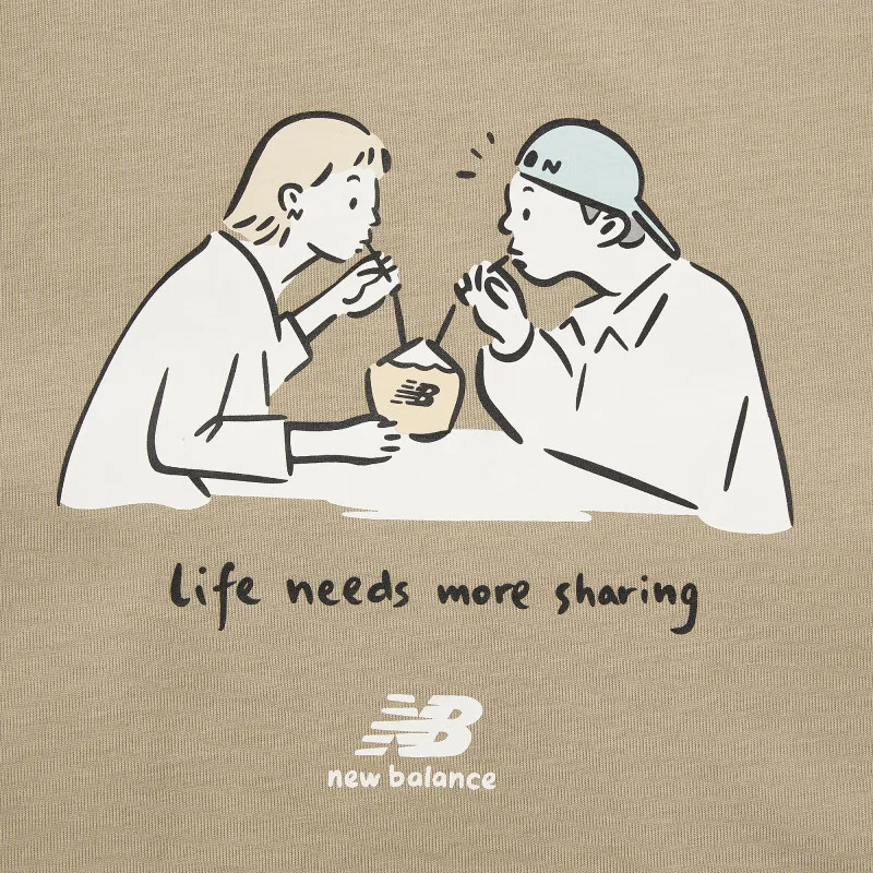 New Balance Centered Living T Shirt Unisex Khaki-4