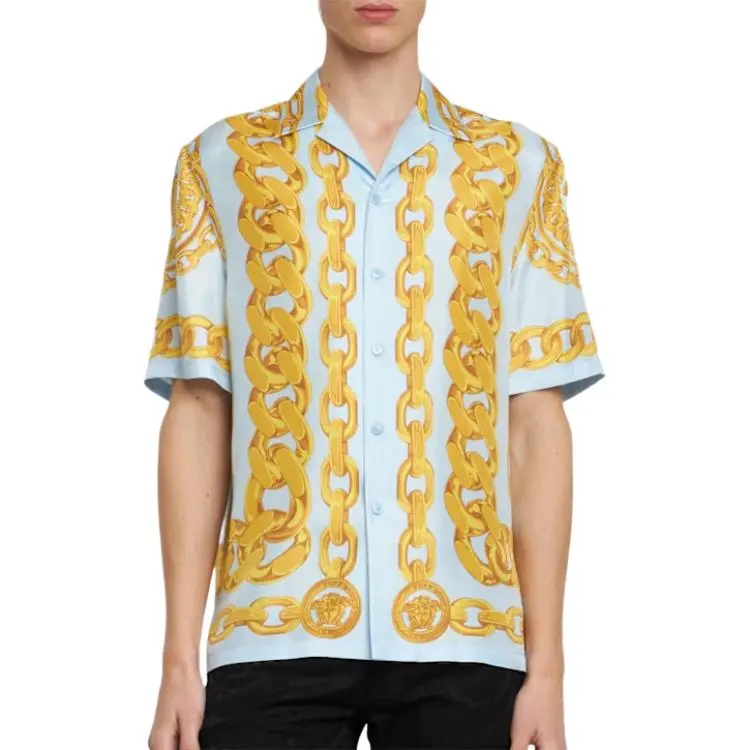 VERSACE Chain Link Printed Short Sleeved Shirt-2