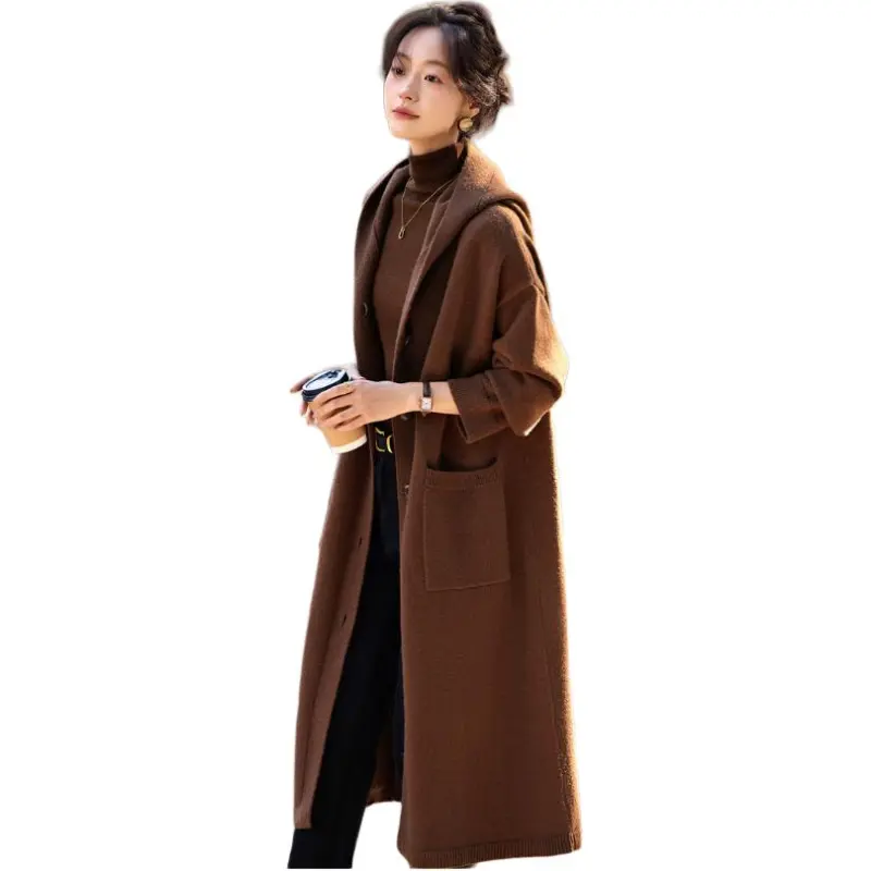 Mo Han Yi Mei Knitwear Women's Coffee-4