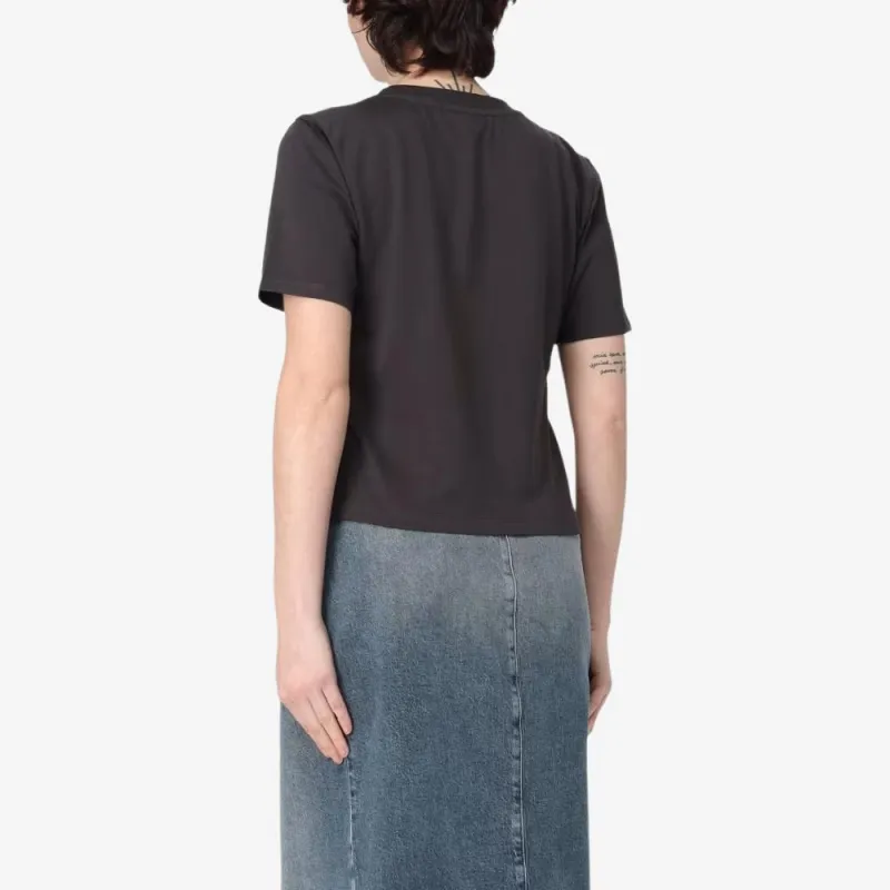 GANNI Logo Embroidered Crewneck T Shirt-1