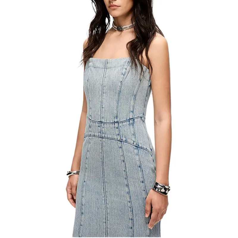 Miss Sixty Slip Dress Women's Light Blue-5