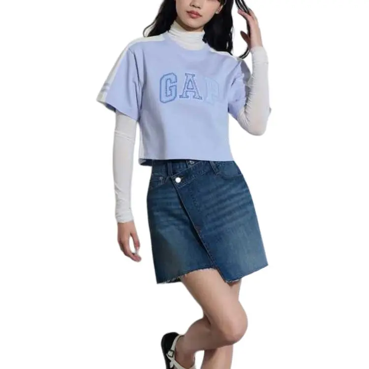 GAP T Shirt Women's Blue Purple-2