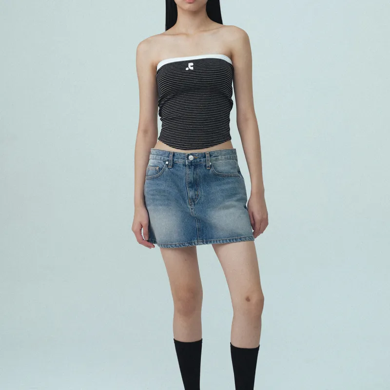Rest&Recreation SS25 STRIPE TUBE TOP Strapless Top Women's Black-7