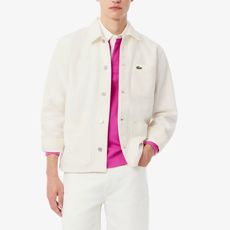 LACOSTE Denim Jacket Men's White-1