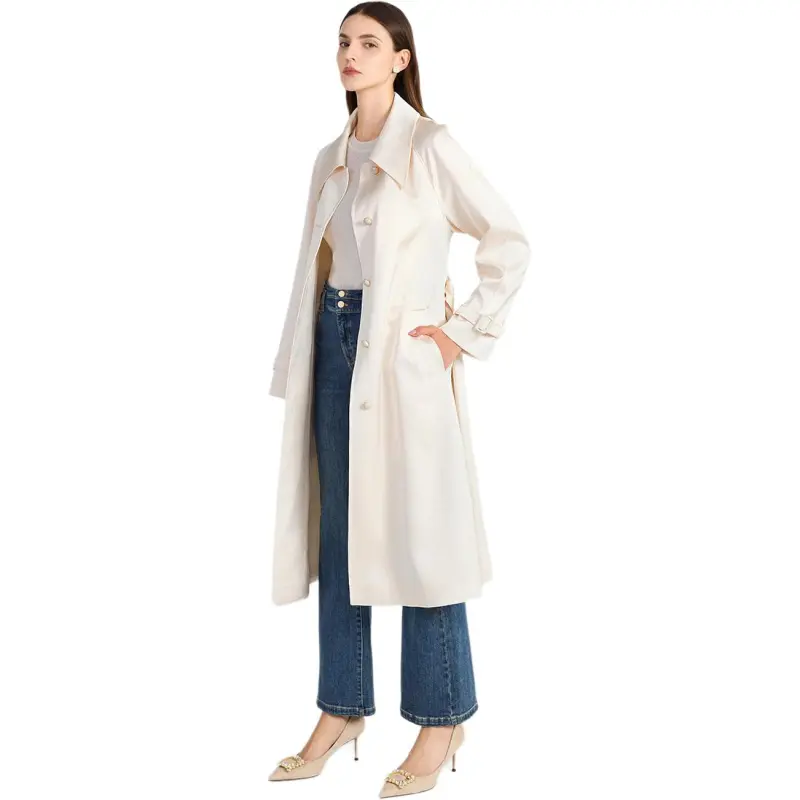 NINE WEST Trench Coat Women's Beige-3
