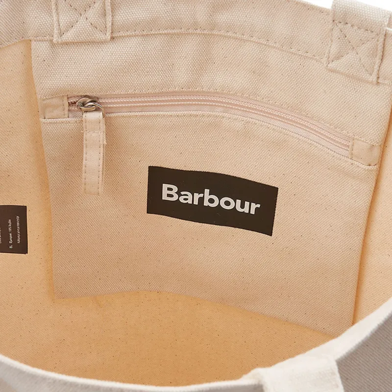 BARBOUR Canvas Shoulder Bag Unisex Ivory White-5