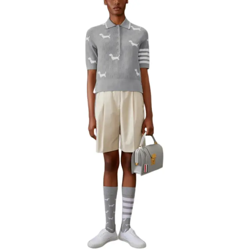 THOM BROWNE Hector Intarsia knit Polo Shirt-2