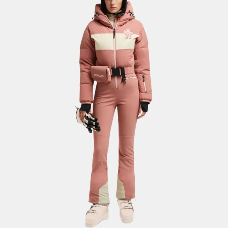Moncler Logo Printed Down Ski Jumpsuit-1