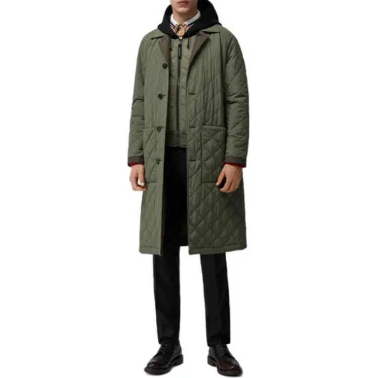 Burberry Coats Men's Army Green-3