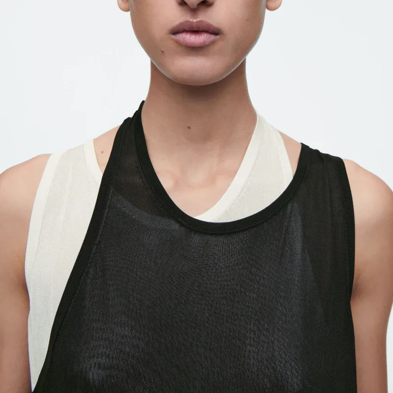 COS Sleeveless Dress Women's Black/White-2