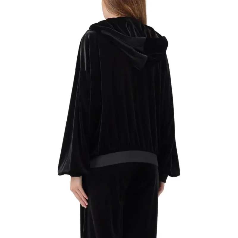 TOM FORD Zip Detailed Velvet Hoodie-3