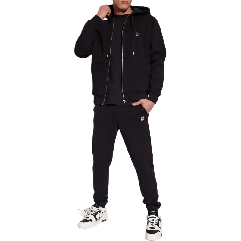 Maison Kitsune Fox Head Patch Elastic Waist Jogging Pants-2