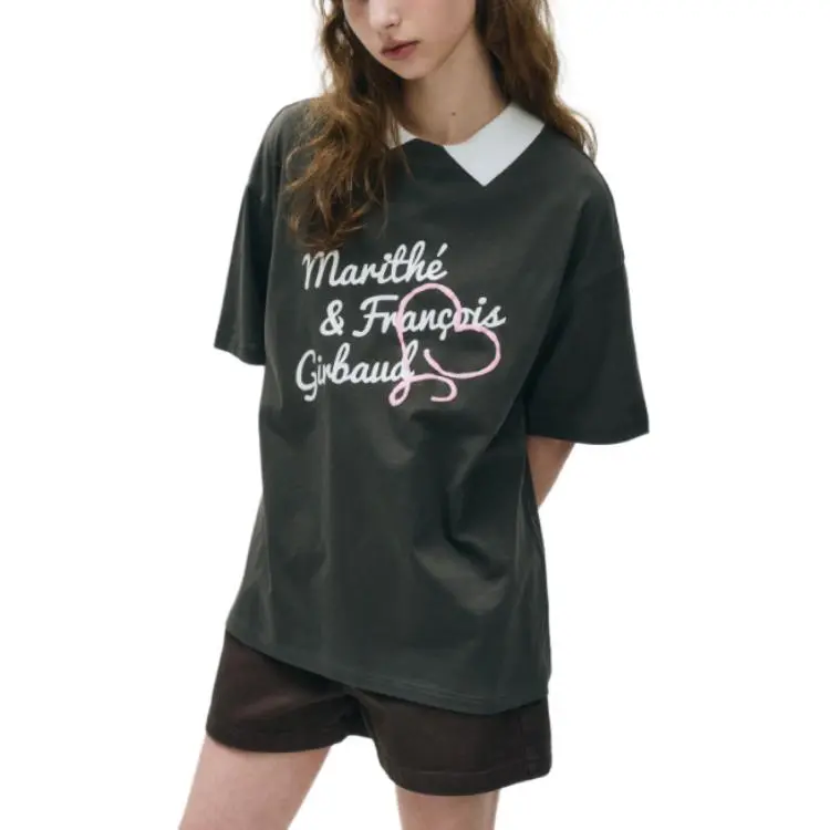 MARITHE FRANCOIS GIRBAUD Drop Shoulder Sleeve Short Sleeved T Shirts Women's-3