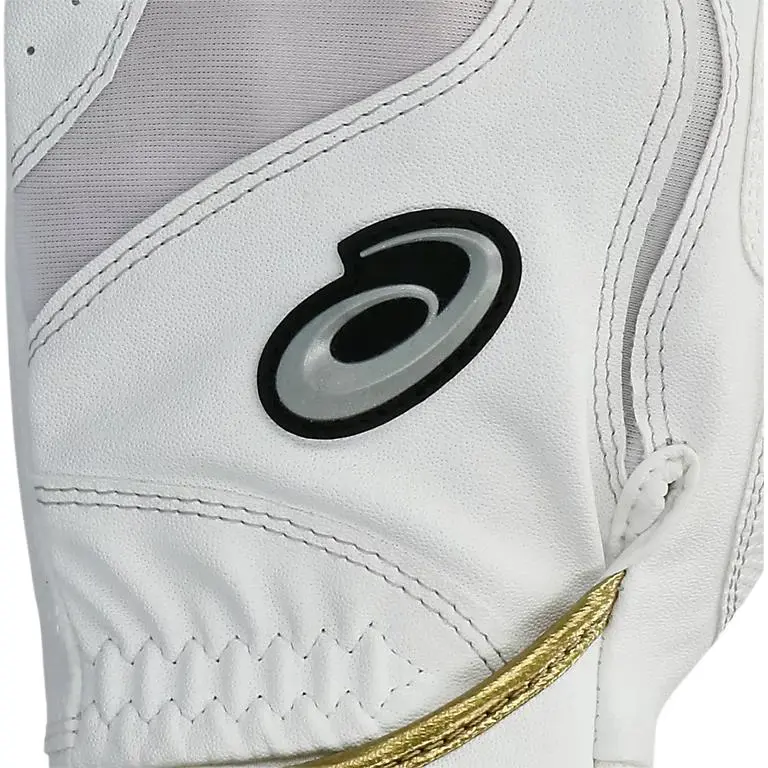 Asics Baseball Gloves Batter's Glove Leather Men's White-1