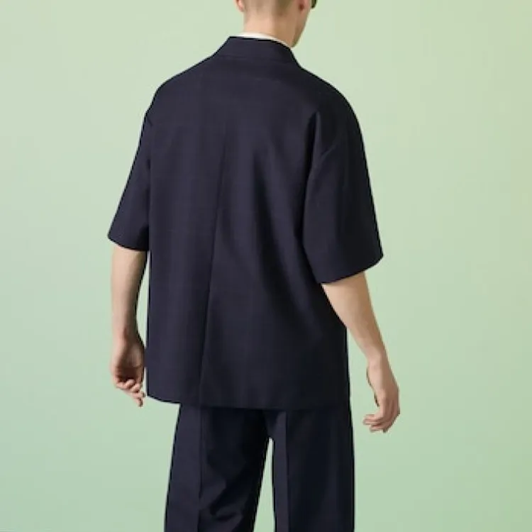GUCCI Business Suit Coat Men's Marine Blue-3