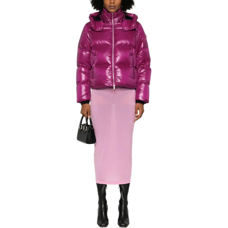 Moose Knuckles Logo Patch Zip Up Puffer Jacket-5