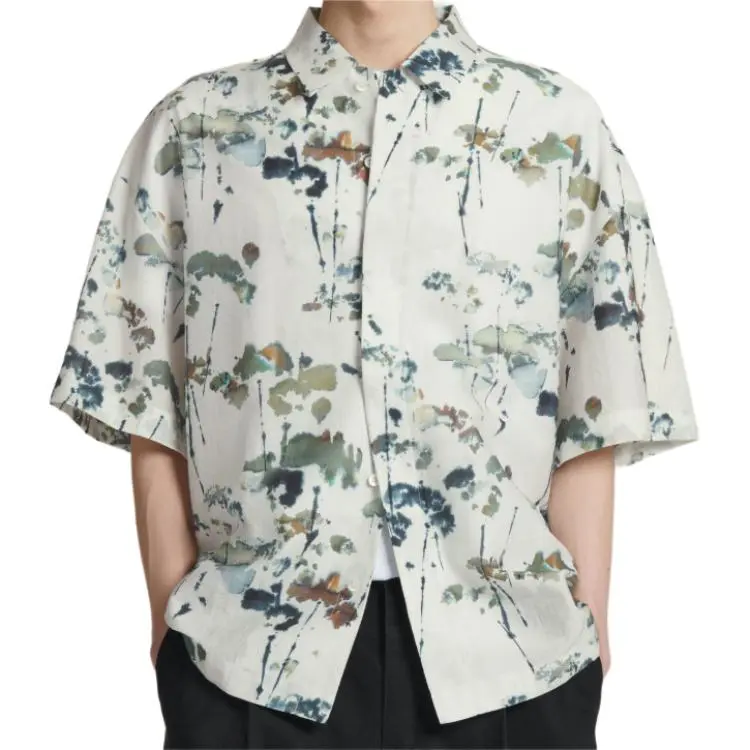 COS Shirts Men White/Green-1