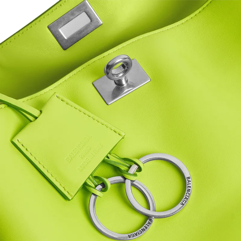 Balenciaga Rodeo Calfskin One Shoulder Handbag Mini Women's Apple Green-4