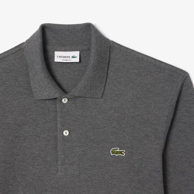 LACOSTE Polo Shirt Men's Medium Gray-3