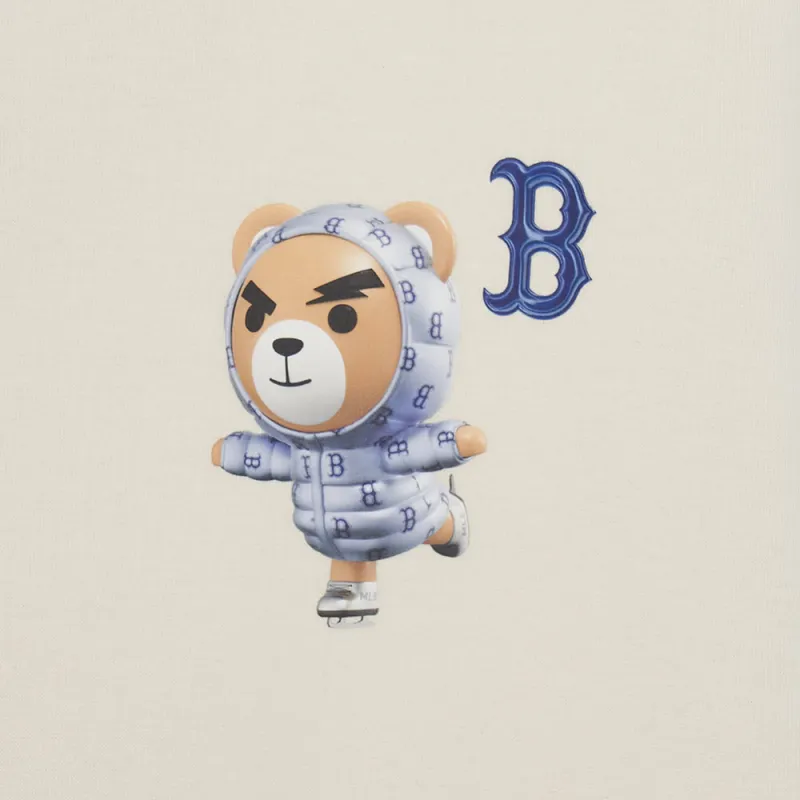 MLB Frown Bear Series Sweatshirt Unisex Dark Cream-5