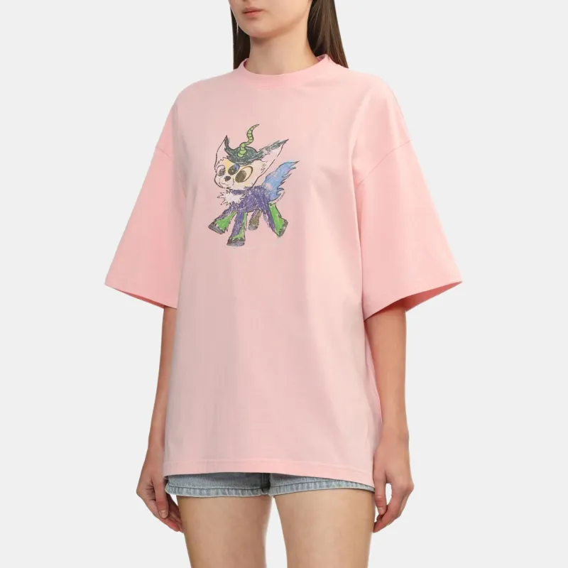 WE11DONE Jeff Monster Drawing T shirt-3