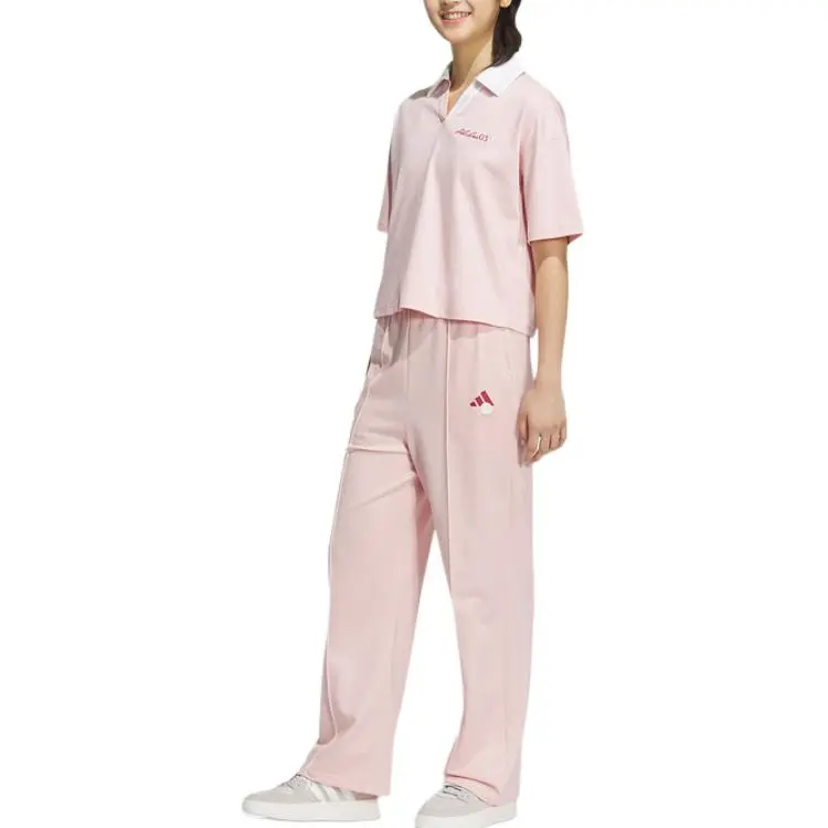 Adidas Knitted Sweatpants Women's Pink-3