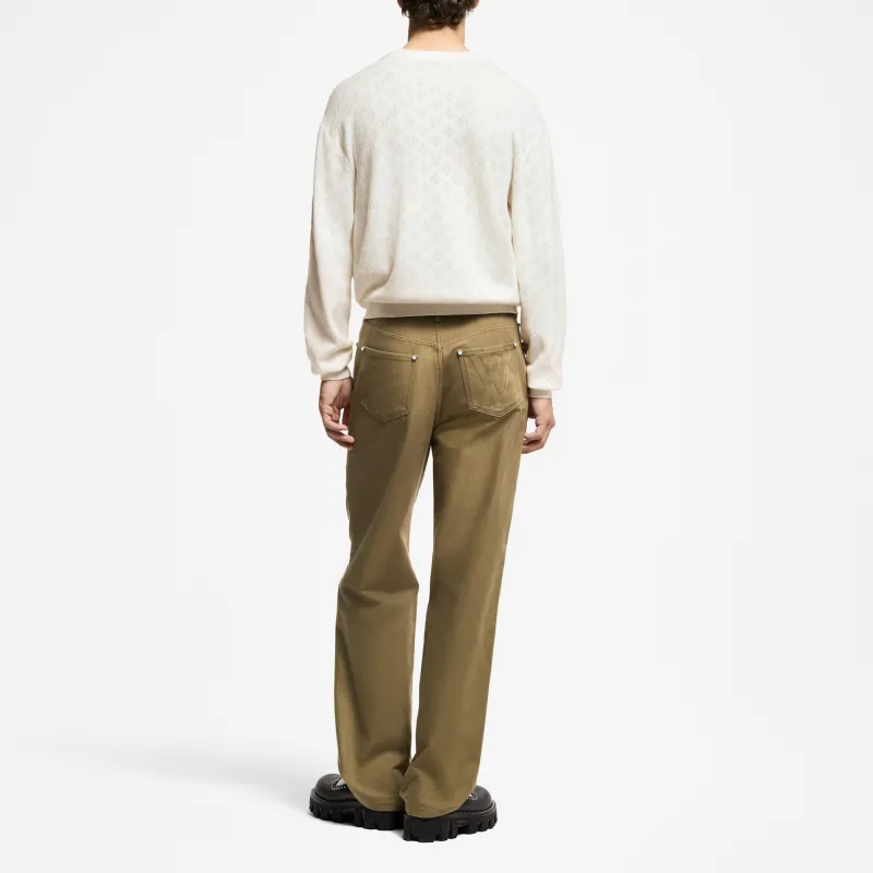 LOUIS VUITTON 1AGJHK Monogram Pointelle Cotton Pullover-3