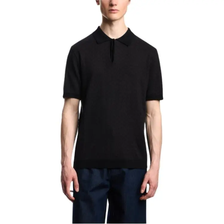 EMPORIO ARMANI SS25 Polo Shirt Men's Black-1