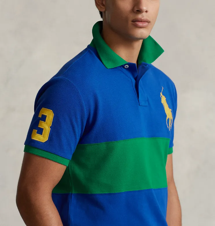 Polo Ralph Lauren Colour-block Logo-embroidered Polo Shirt S