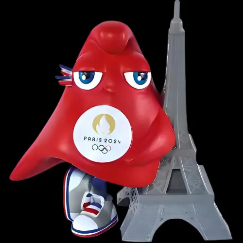 PARIS 2024 Mascot Resin Ornament Chibi Figures 12.5cm