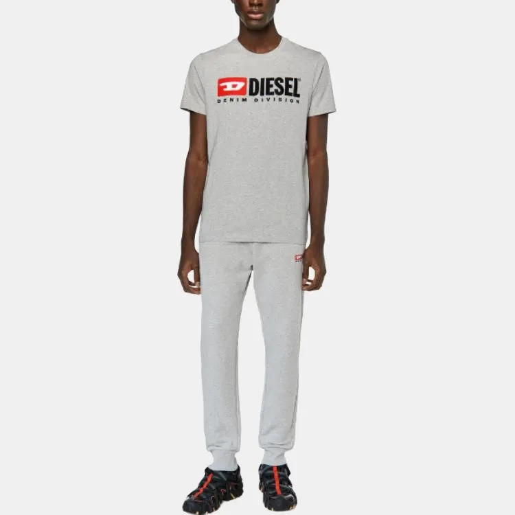 DIESEL Logo Detailed Crewneck T Shirt-1
