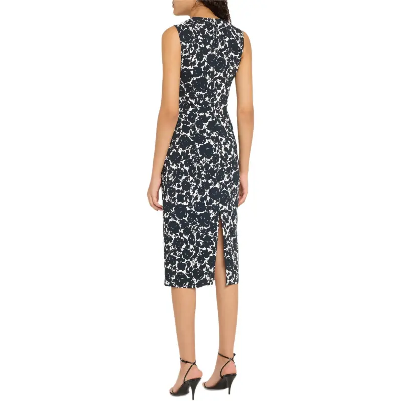 MICHAEL KORS Floral Stretch Cady Sheath Dress-4