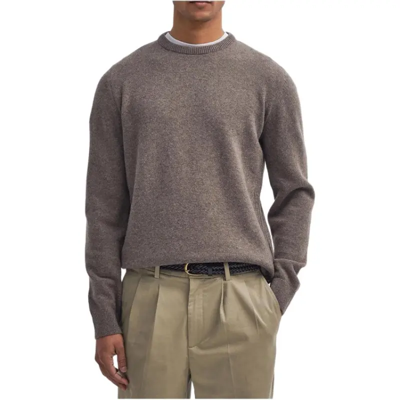 BARBOUR Checked Panel Crewneck Jumper-2