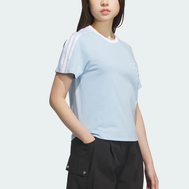 Adidas Dance SS25 T Shirt Women's Blue-3