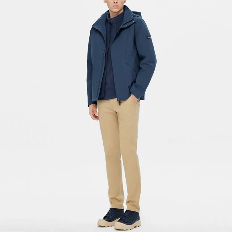 AIGLE Jacket Men's Light Navy Blue-2