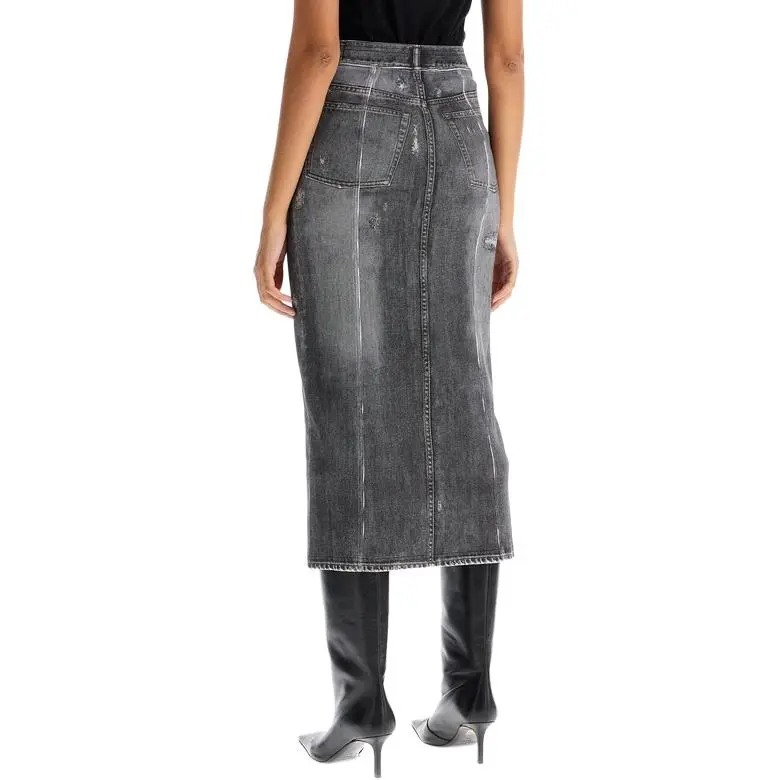 Acne Studios Distressed Denim Skirt-3