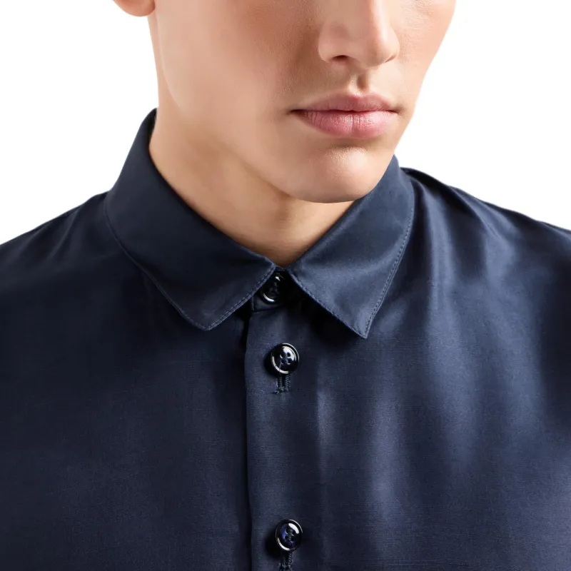 GIORGIO ARMANI Silk Shirt Jacket-5