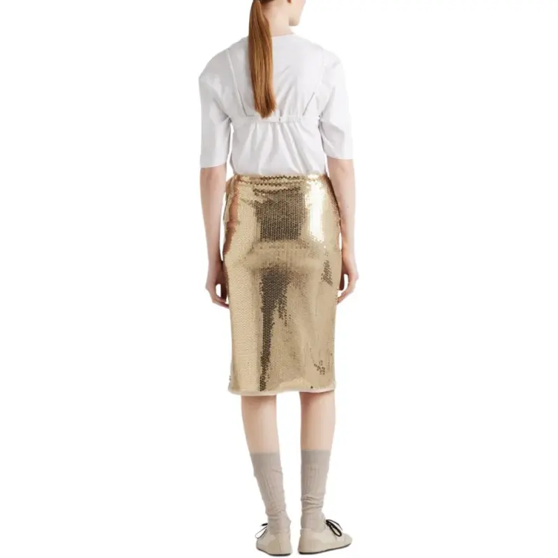 PRADA Sequinned Midi Skirt-2