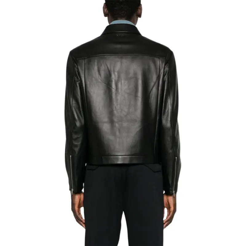 BALLY Zipped Leather Jacket-3