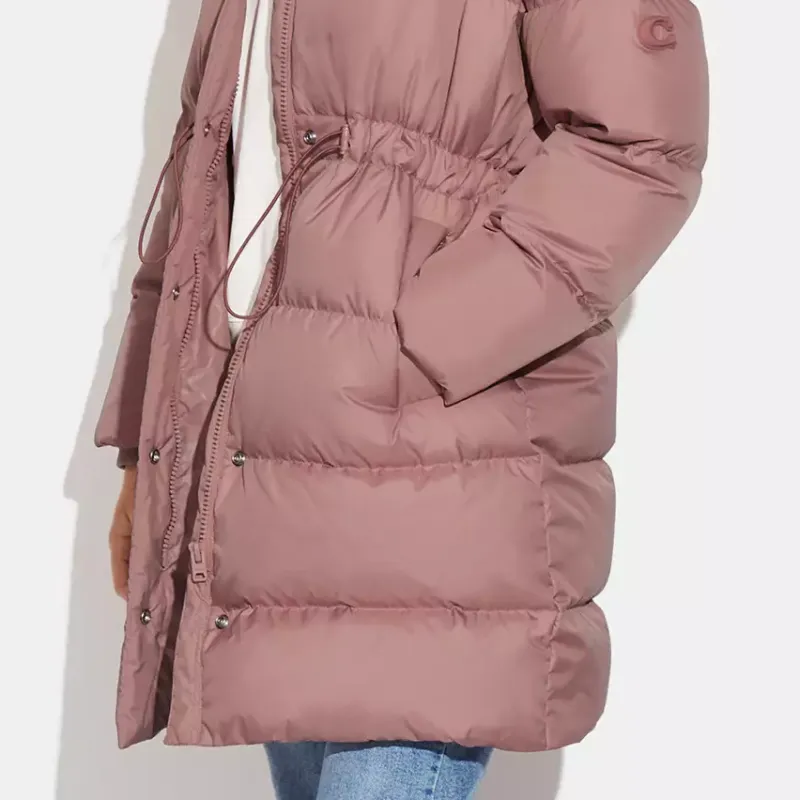 COACH SS23 Puffer Jacket Women's Pink-5