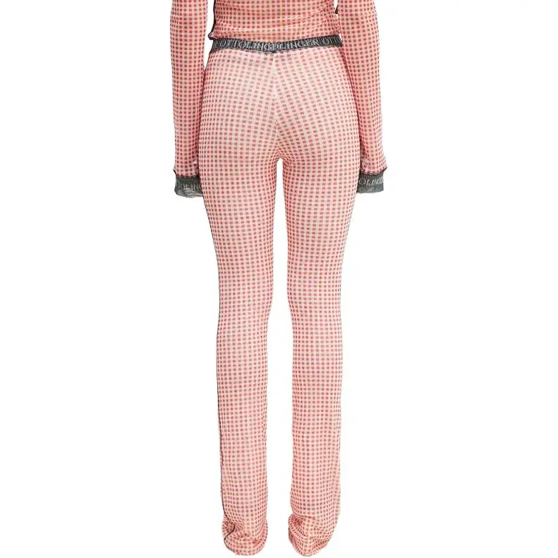 Ottolinger Mesh Pants 'Gingham Print'-1