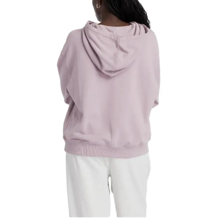 New Balance NYC MarathonFrench Terry FW24 Finisher Hoodie Sweatshirt Women's Ice Wine Color-1