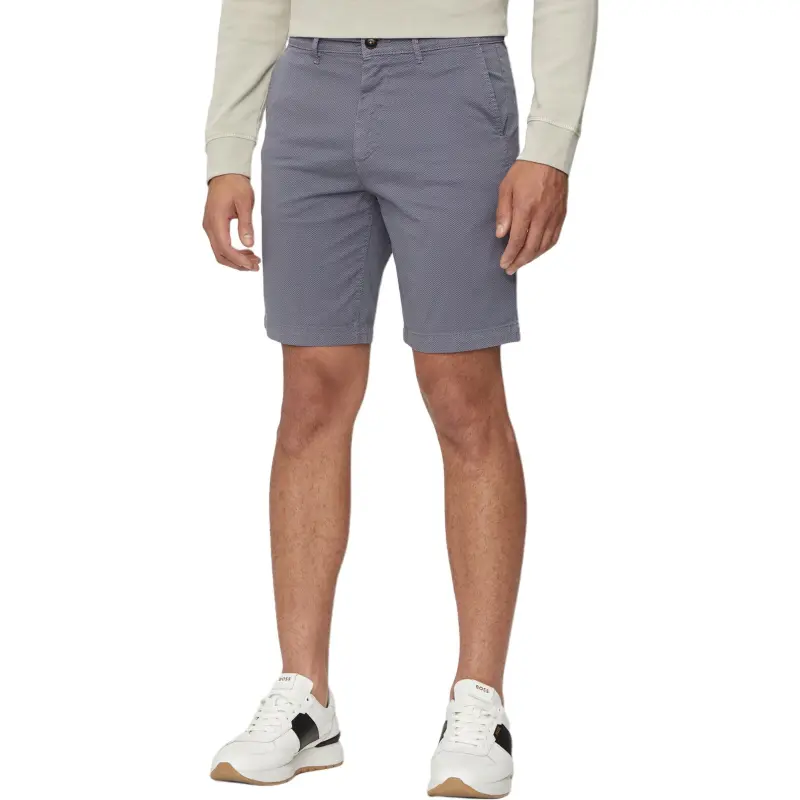HUGO BOSS Slim-Fit Shorts In Stretch-Cotton Twill Casual Shorts Men's Dark Blue-1