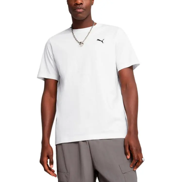 PUMA ESS T Shirts Unisex White-2