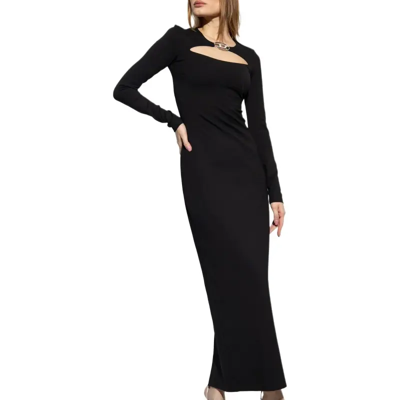 DIESEL Long Sleeved Dress Women's Black-4