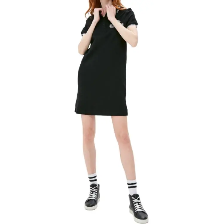 MOSCHINO Short Sleeved Dresses Women's Black-1
