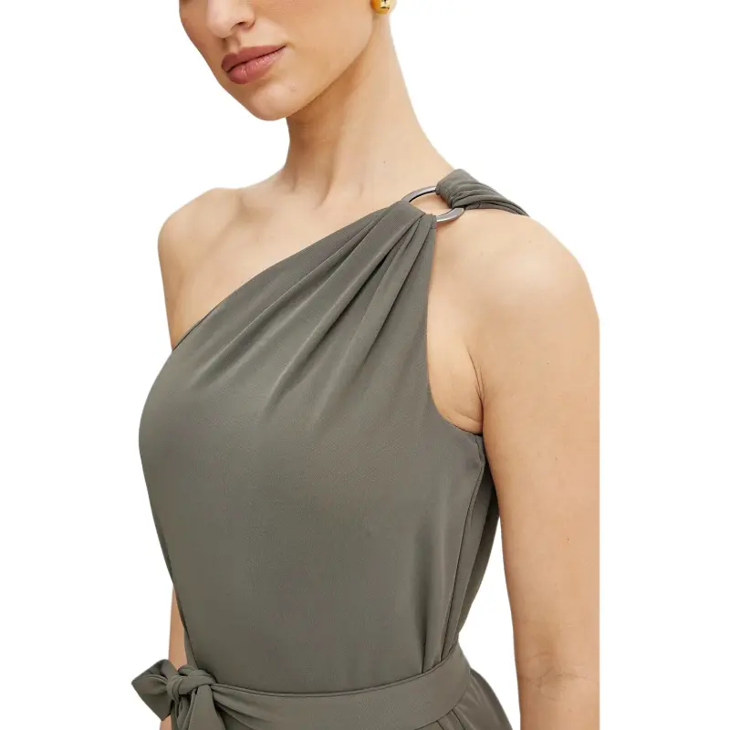 MaxMara Sleeveless Dress Women's Khaki Green-6