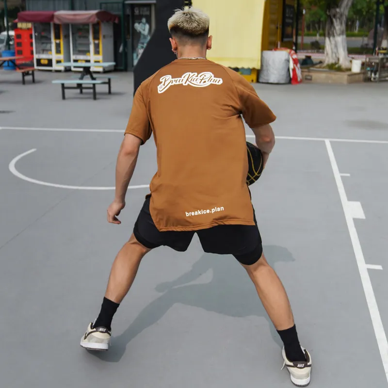 BKCXZICE Raglan Sleeve Loose Fit Short Sleeved Training T Shirt Unisex-8