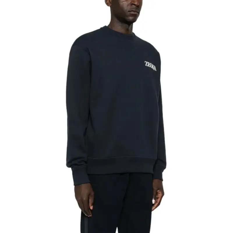 Ermenegildo Zegna Logo Prrinted Crewneck Sweatshirt-3