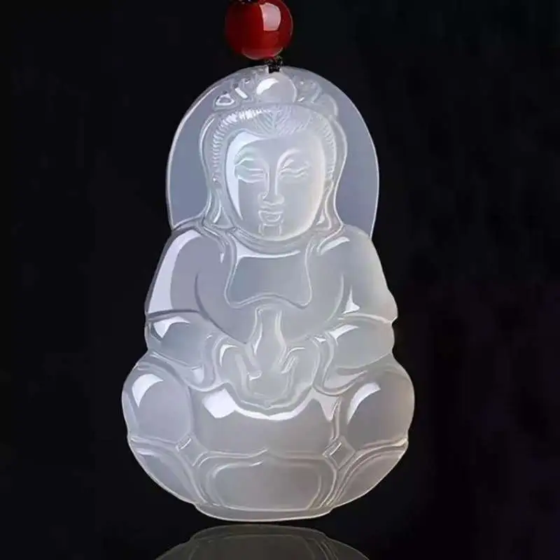 JUNWEN Chalcedony Necklaces Unisex-7